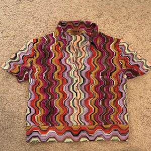Missoni Short Sleeve Botton Down Top